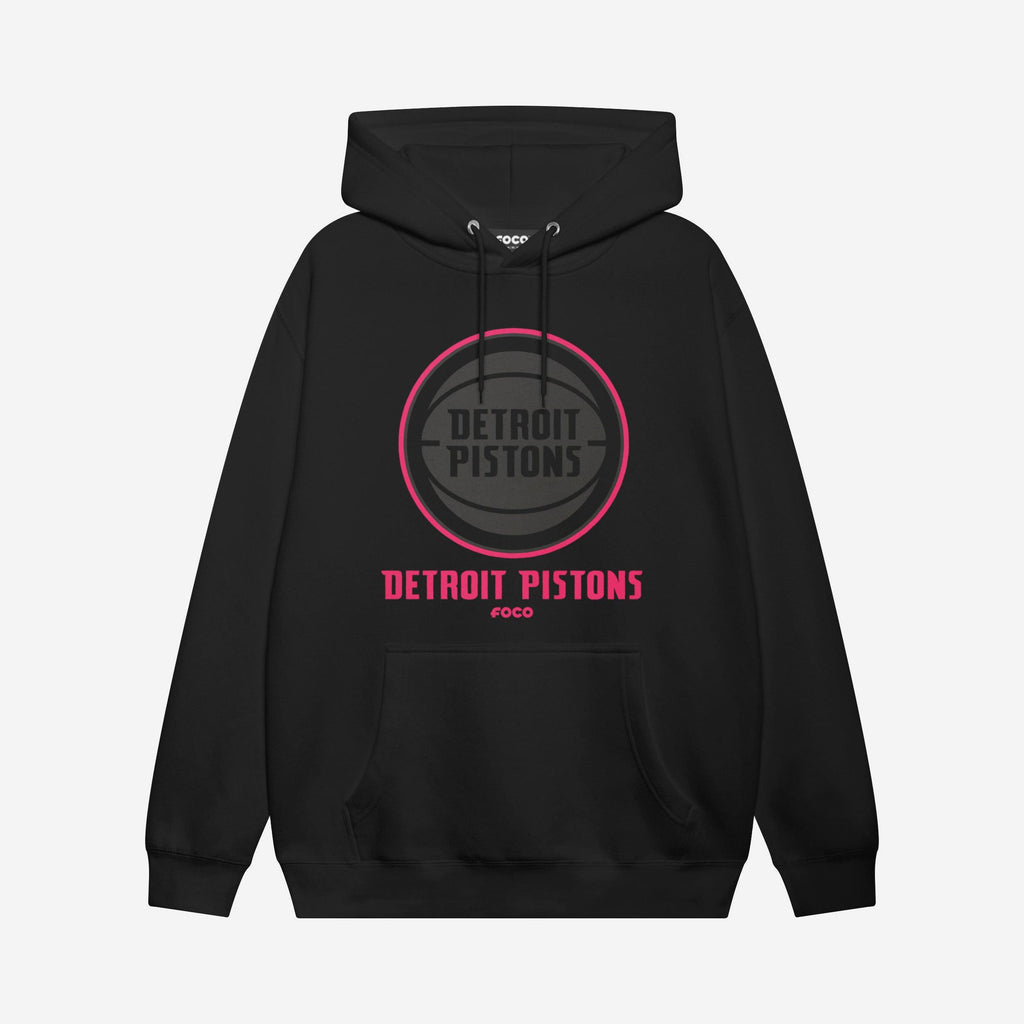 Detroit Pistons Highlight Reel Hoodie FOCO Black/Neon Pink S - FOCO.com