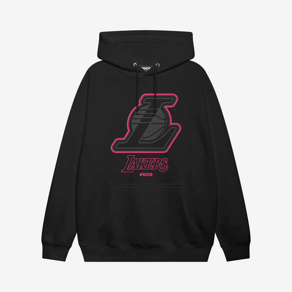 Los Angeles Lakers Highlight Reel Hoodie FOCO Black/Neon Pink S - FOCO.com