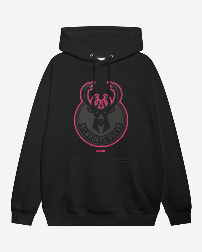 Milwaukee Bucks Highlight Reel Hoodie FOCO Black/Neon Pink S - FOCO.com