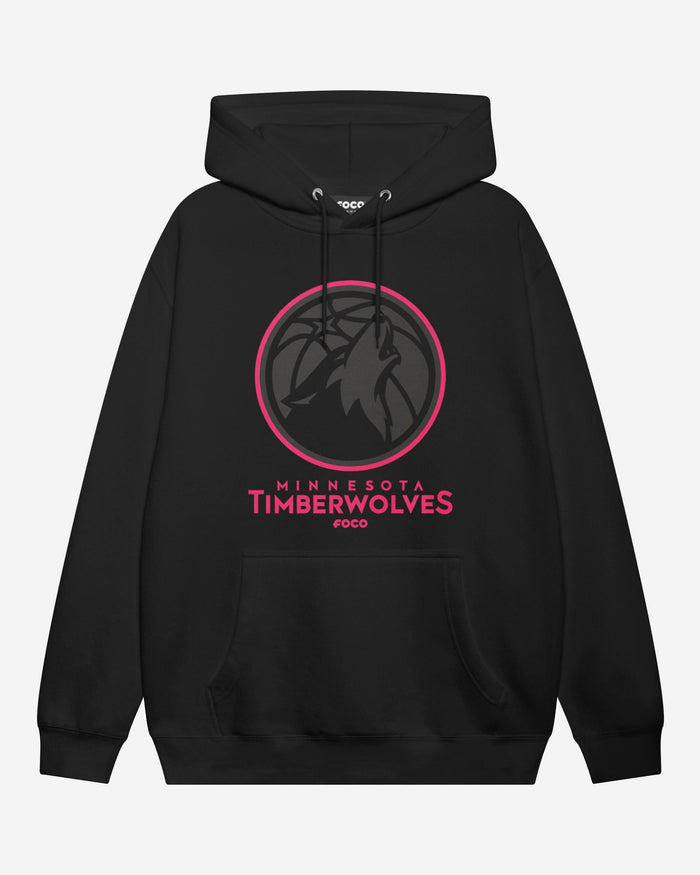 Minnesota Timberwolves Highlight Reel Hoodie FOCO Black/Neon Pink S - FOCO.com