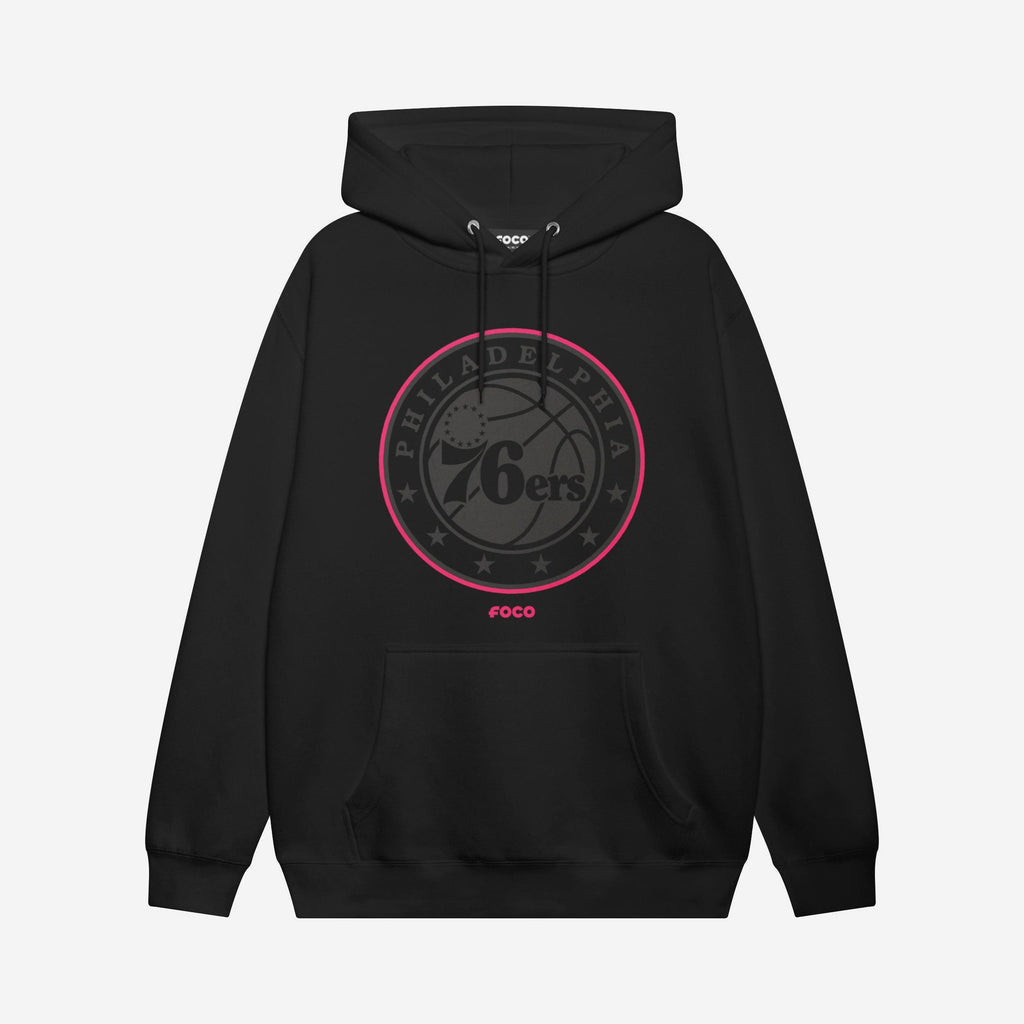 Philadelphia 76ers Highlight Reel Hoodie FOCO Black/Neon Pink S - FOCO.com