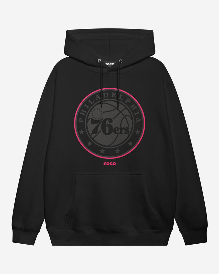 Philadelphia 76ers Highlight Reel Hoodie FOCO Black/Neon Pink S - FOCO.com