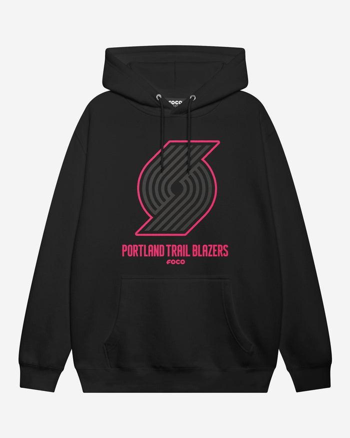 Portland Trail Blazers Highlight Reel Hoodie FOCO Black/Neon Pink S - FOCO.com