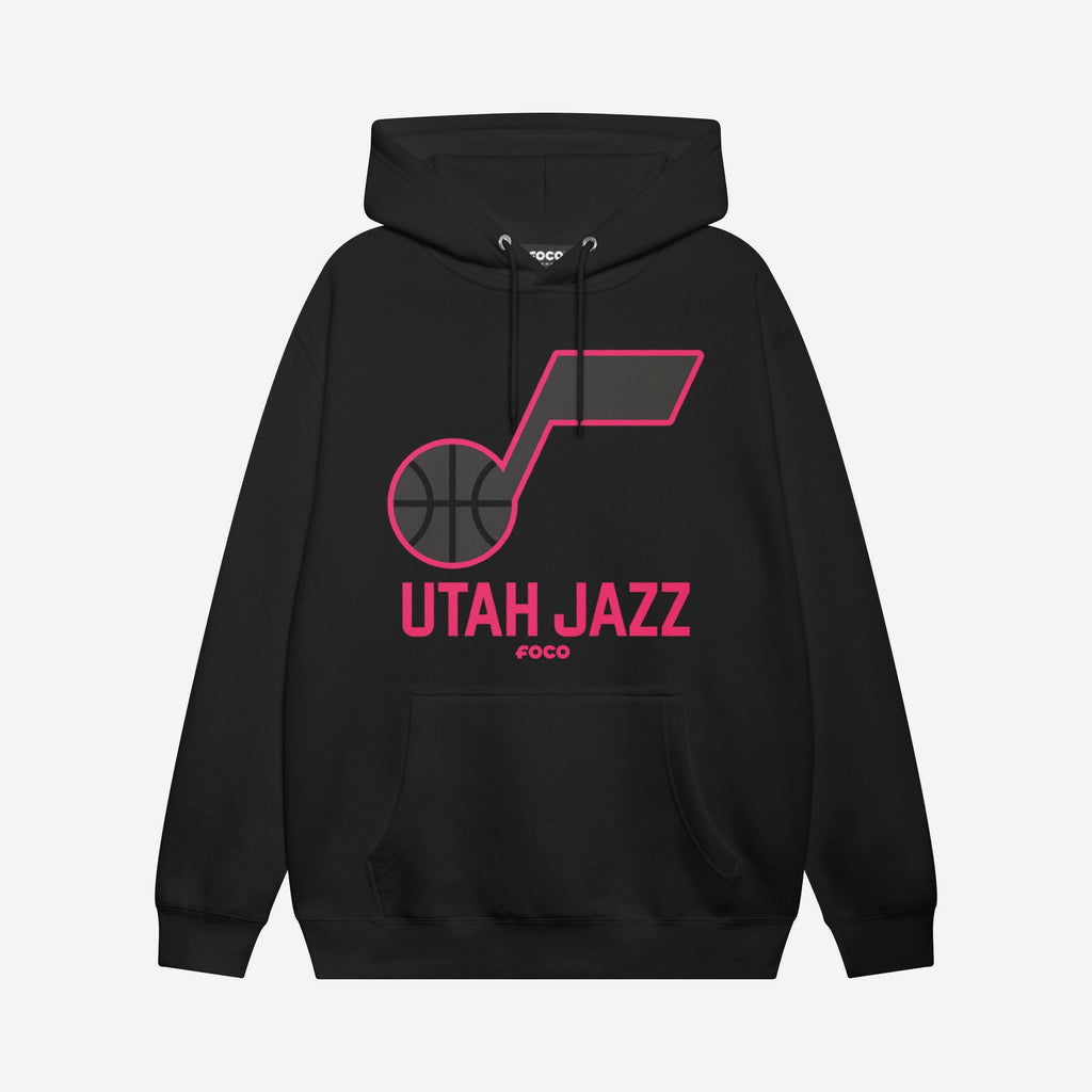 Utah Jazz Highlight Reel Hoodie FOCO Black/Neon Pink S - FOCO.com