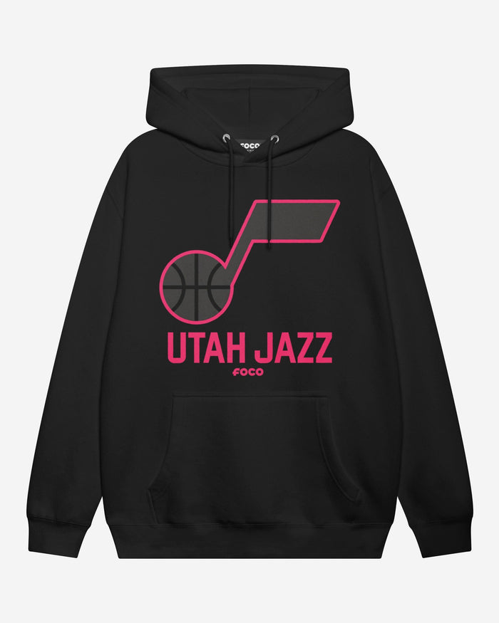 Utah Jazz Highlight Reel Hoodie FOCO Black/Neon Pink S - FOCO.com