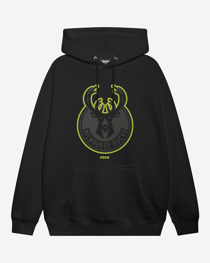 Milwaukee Bucks Highlight Reel Hoodie FOCO Black/Volt S - FOCO.com