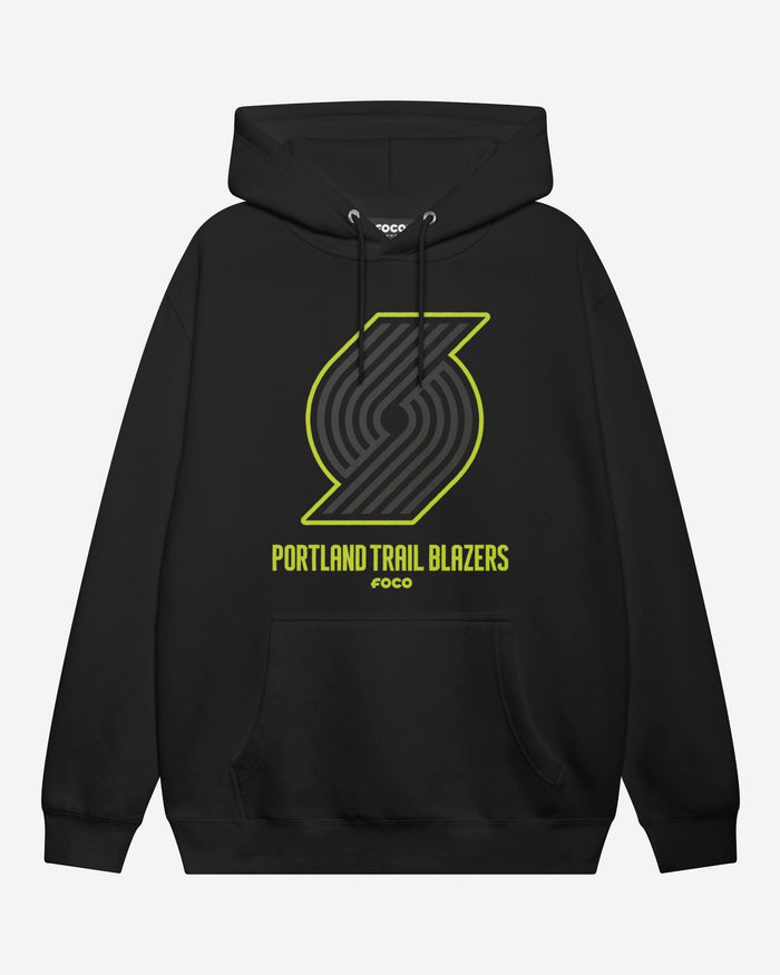 Portland Trail Blazers Highlight Reel Hoodie FOCO Black/Volt S - FOCO.com