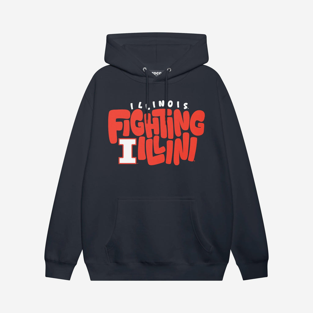 Illinois Fighting Illini Bubble Hoodie FOCO S - FOCO.com