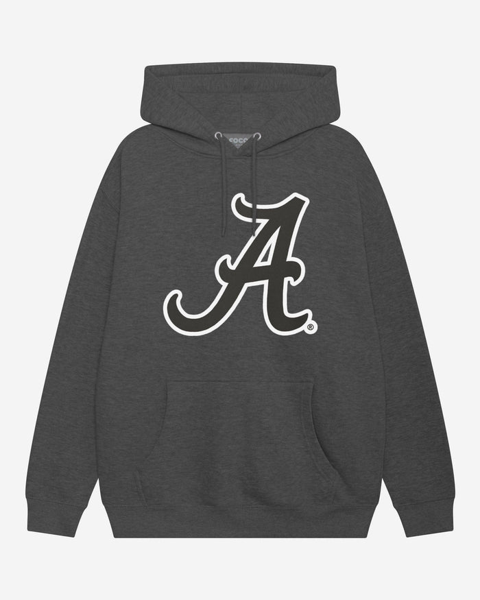 Alabama Crimson Tide Black & White Primary Logo Hoodie FOCO S - FOCO.com