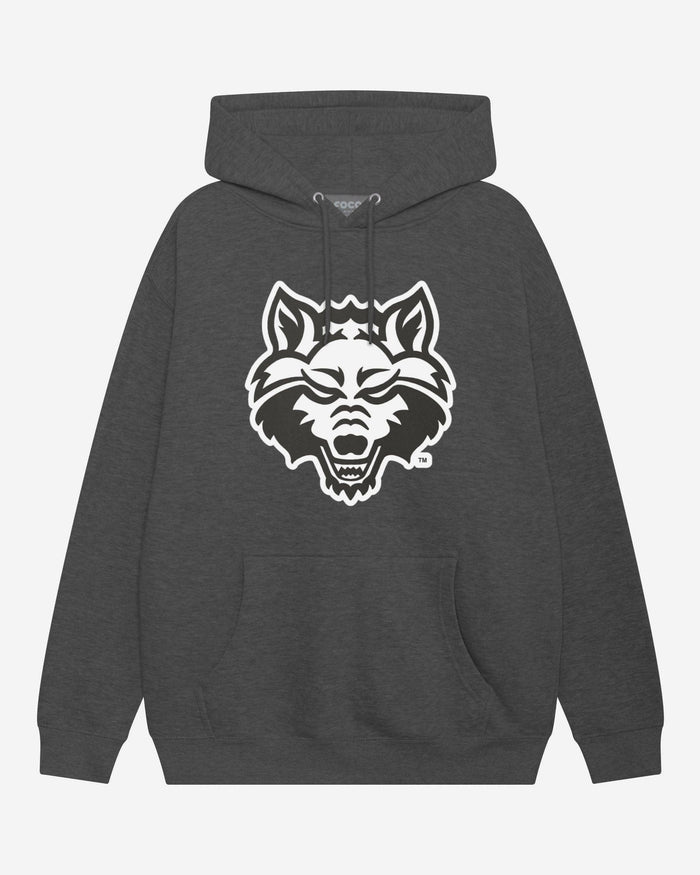 Arkansas State Red Wolves Black & White Primary Logo Hoodie FOCO S - FOCO.com