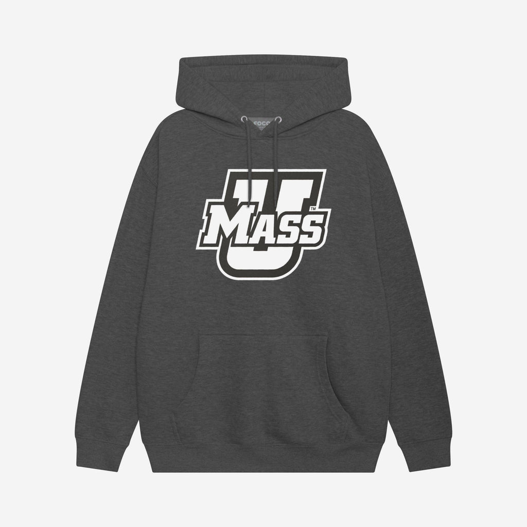 UMass Minutemen Black & White Primary Logo Hoodie FOCO S - FOCO.com