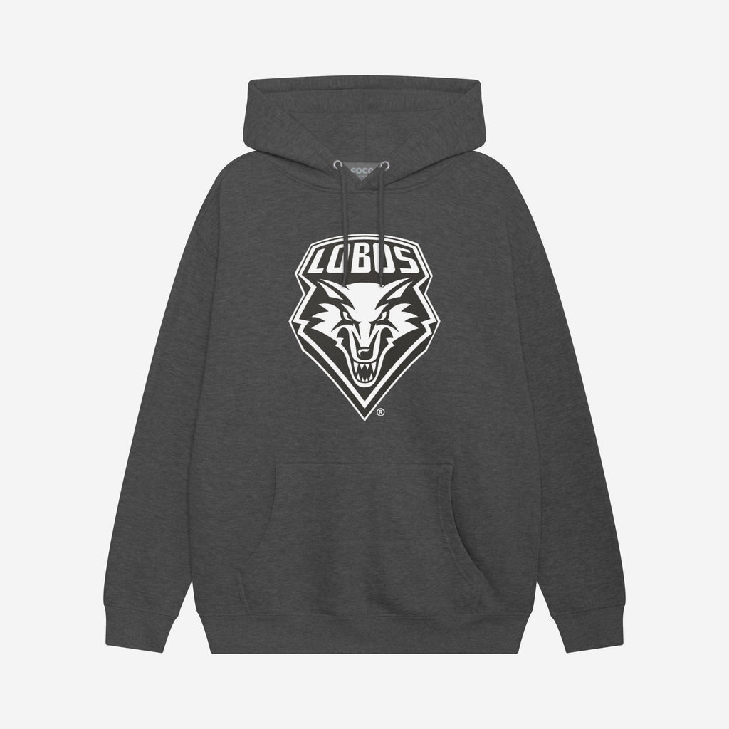 New Mexico Lobos Black & White Primary Logo Hoodie FOCO S - FOCO.com