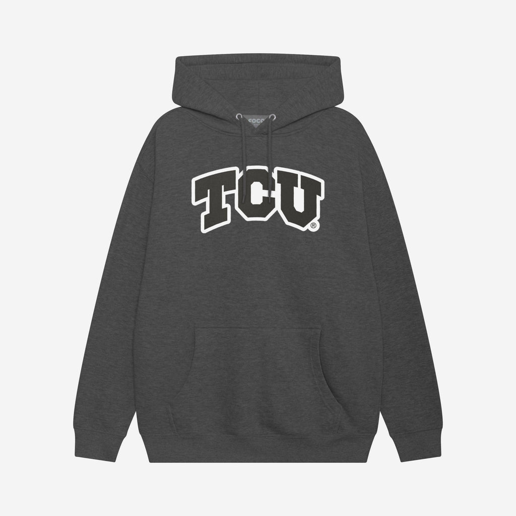 TCU Horned Frogs Black & White Primary Logo Hoodie FOCO S - FOCO.com