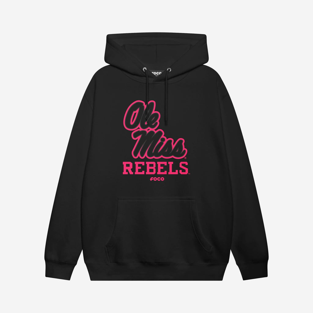 Ole Miss Rebels Highlight Reel Hoodie FOCO Black/Neon Pink S - FOCO.com