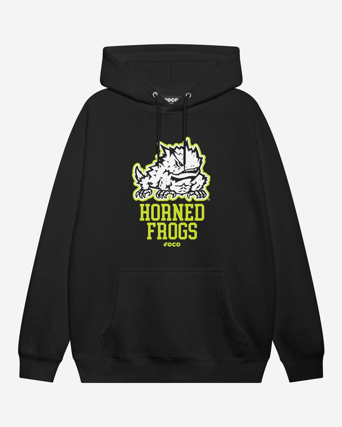 TCU Horned Frogs Highlight Reel Hoodie FOCO Black/Volt S - FOCO.com
