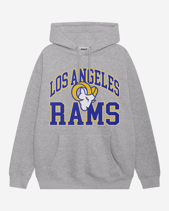 Los Angeles Rams Arched Wordmark Hoodie FOCO Athletic Heather S - FOCO.com