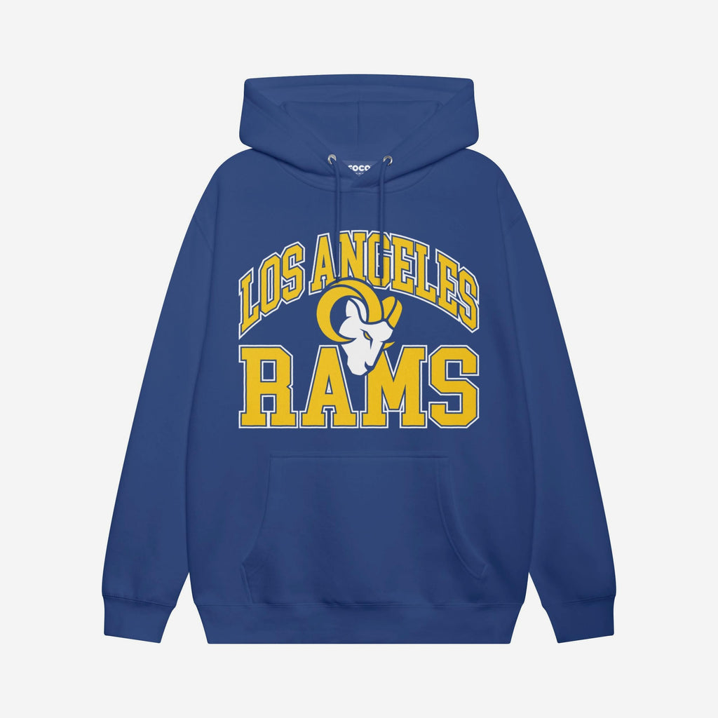 Los Angeles Rams Arched Wordmark Hoodie FOCO True Royal S - FOCO.com