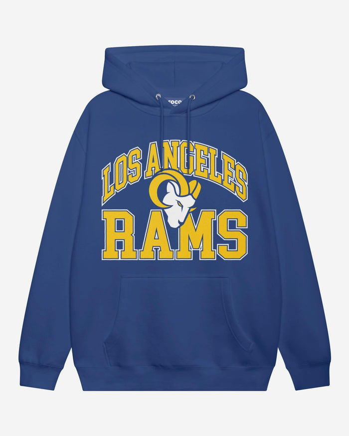 Los Angeles Rams Arched Wordmark Hoodie FOCO True Royal S - FOCO.com