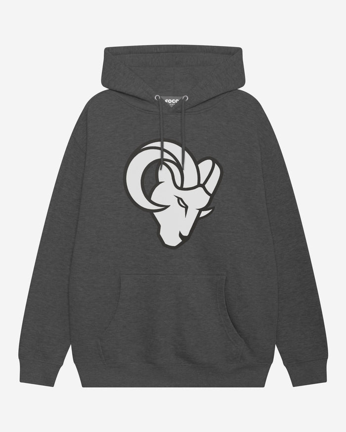 Los Angeles Rams Black & White Primary Logo Hoodie FOCO S - FOCO.com