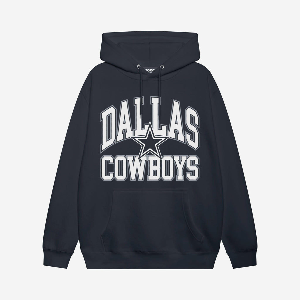 Dallas Cowboys Arched Wordmark Hoodie FOCO Navy S - FOCO.com