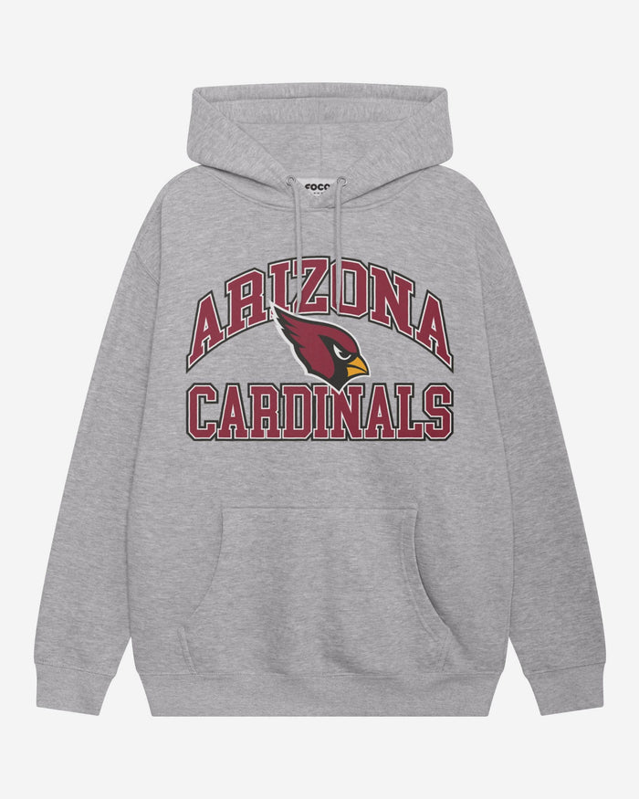 Arizona Cardinals Arched Wordmark Hoodie FOCO Athletic Heather S - FOCO.com