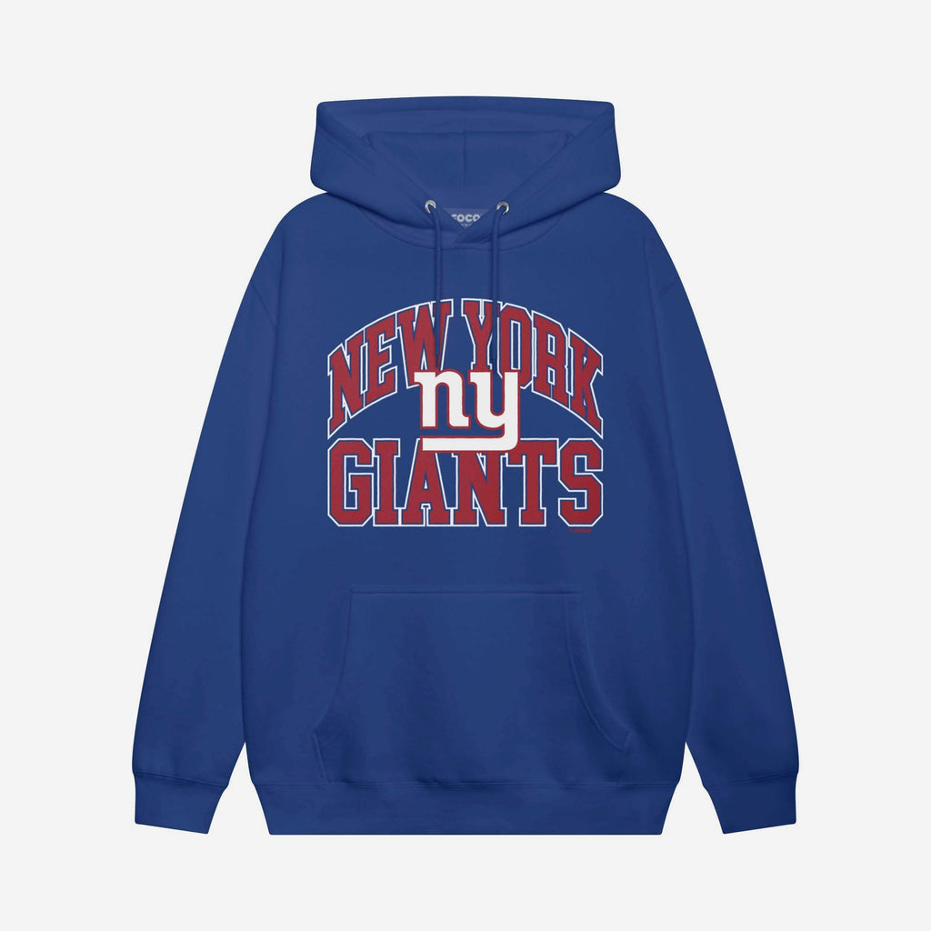 New York Giants Arched Wordmark Hoodie FOCO Athletic Heather S - FOCO.com