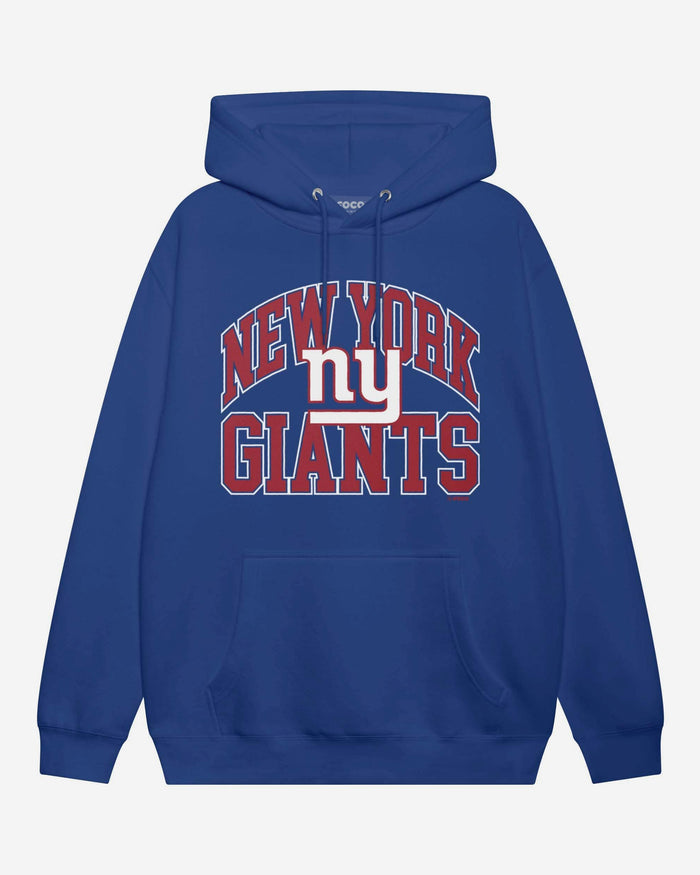 New York Giants Arched Wordmark Hoodie FOCO Athletic Heather S - FOCO.com