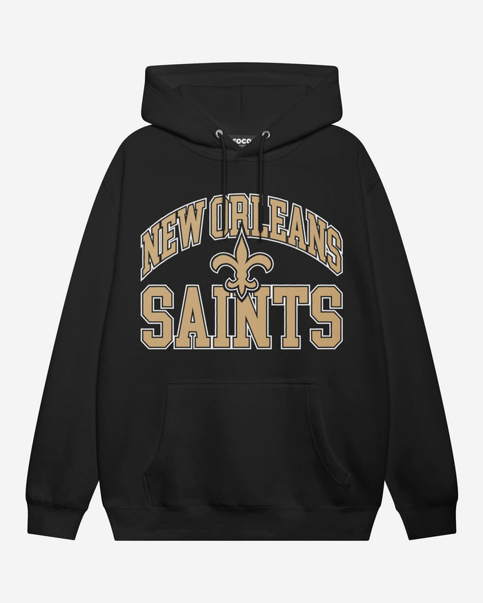 New Orleans Saints Arched Wordmark Hoodie FOCO Black S - FOCO.com