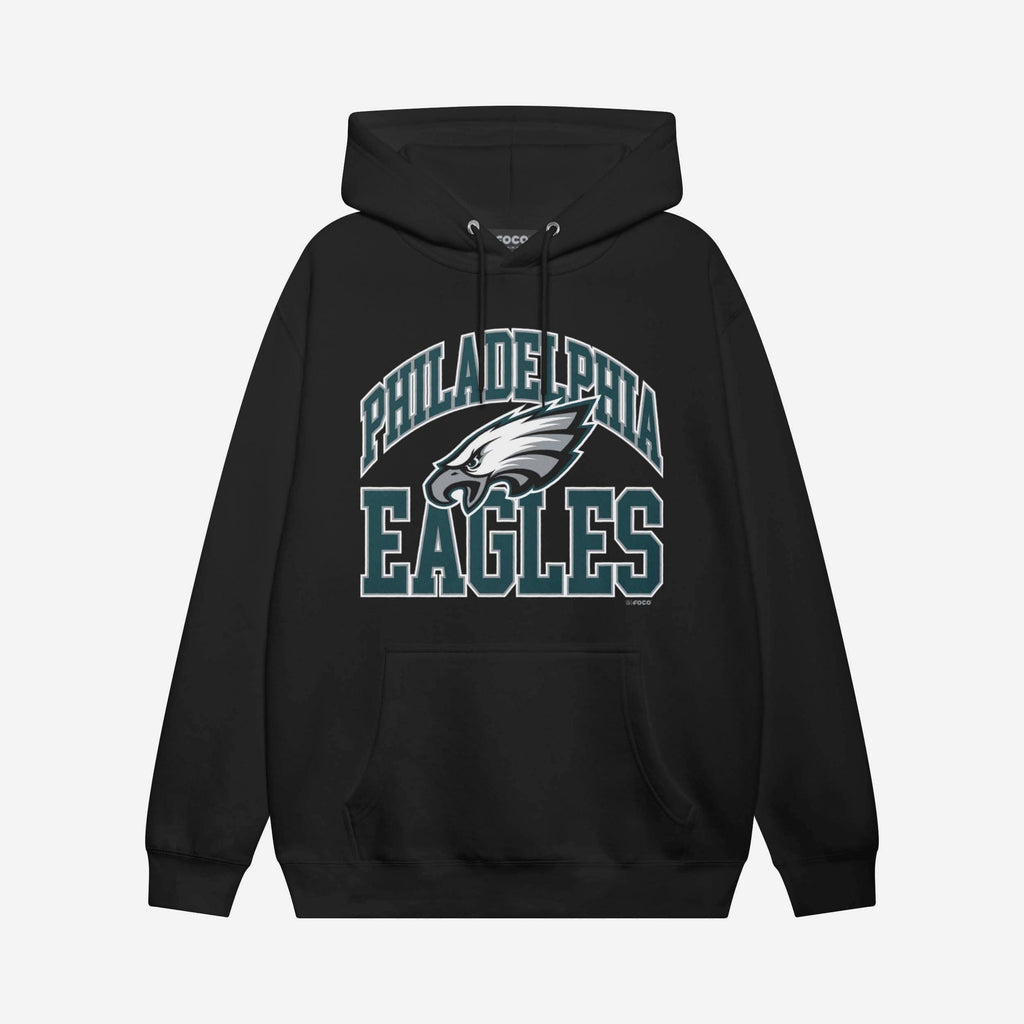 Philadelphia Eagles Arched Wordmark Hoodie FOCO Athletic Heather S - FOCO.com