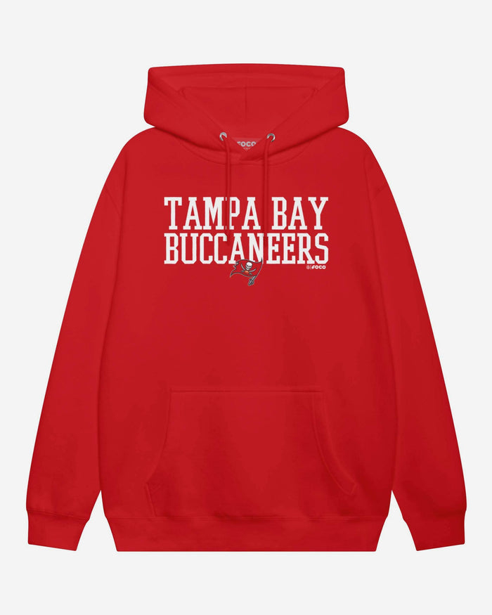 Tampa Bay Buccaneers Bold Wordmark Hoodie FOCO Athletic Heather S - FOCO.com