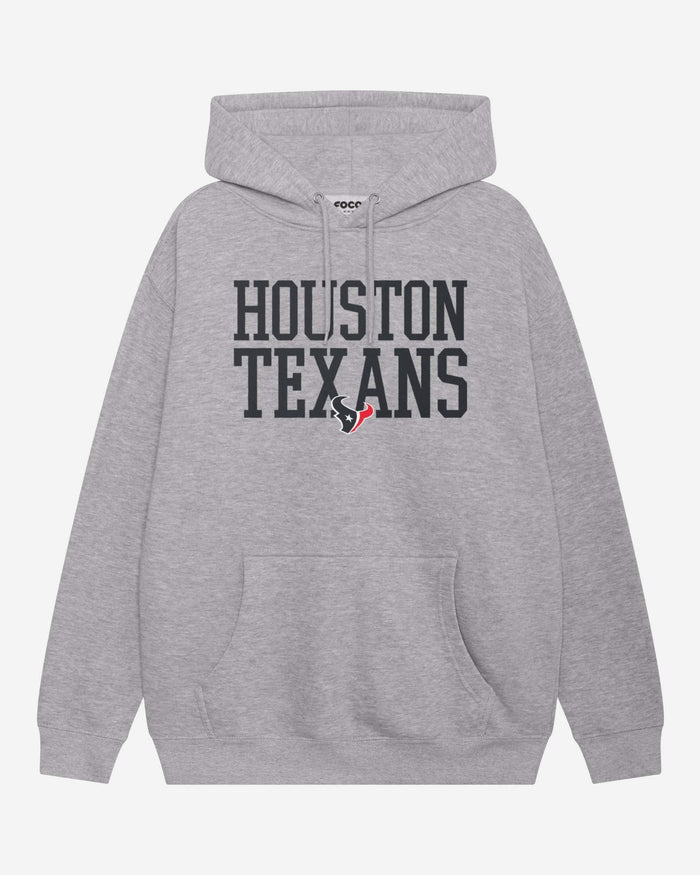 Houston Texans Bold Wordmark Hoodie FOCO Athletic Heather S - FOCO.com