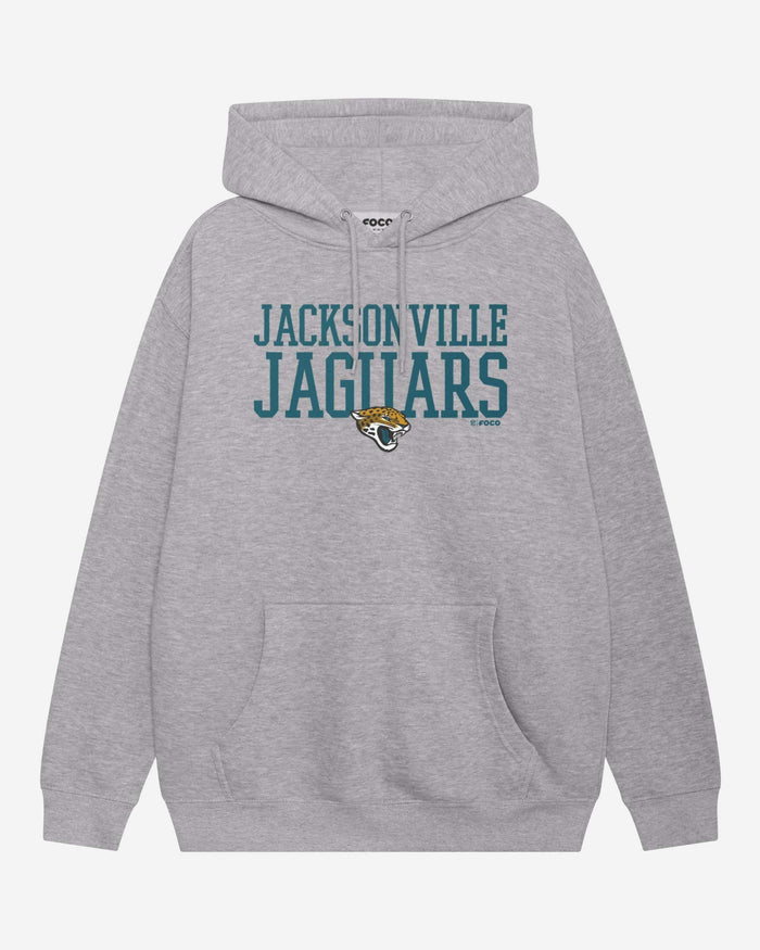 Jacksonville Jaguars Bold Wordmark Hoodie FOCO Athletic Heather S - FOCO.com