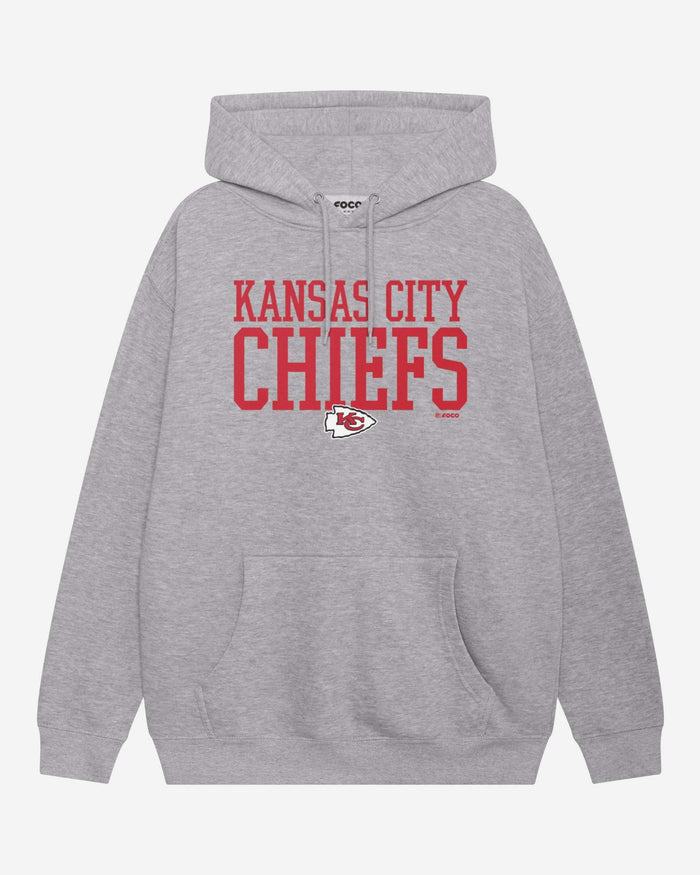 Kansas City Chiefs Bold Wordmark Hoodie FOCO Athletic Heather S - FOCO.com