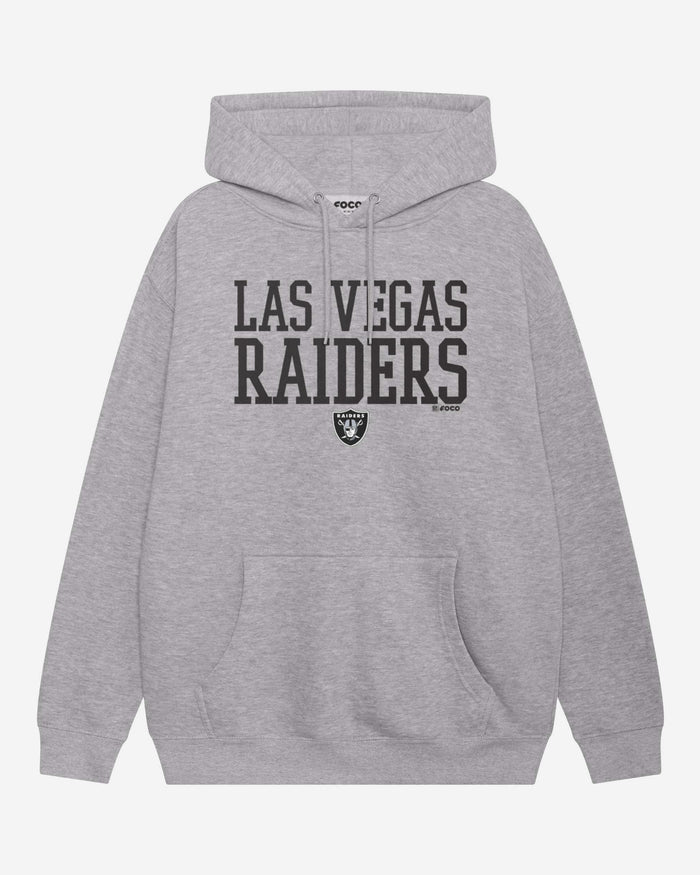 Las Vegas Raiders Bold Wordmark Hoodie FOCO Athletic Heather S - FOCO.com