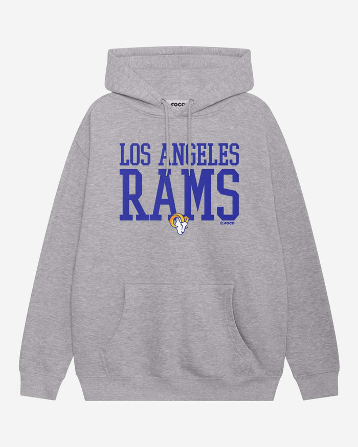 Los Angeles Rams Bold Wordmark Hoodie FOCO Athletic Heather S - FOCO.com