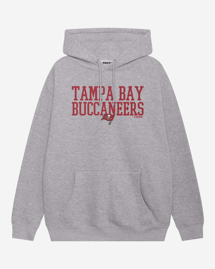 Tampa Bay Buccaneers Bold Wordmark Hoodie FOCO Athletic Heather S - FOCO.com