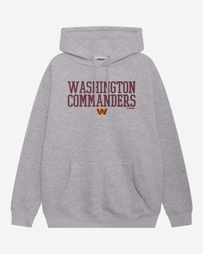 Washington Commanders Bold Wordmark Hoodie FOCO Athletic Heather S - FOCO.com
