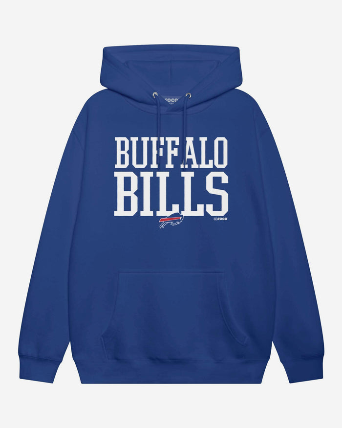 Buffalo Bills Bold Wordmark Hoodie FOCO Athletic Heather S - FOCO.com