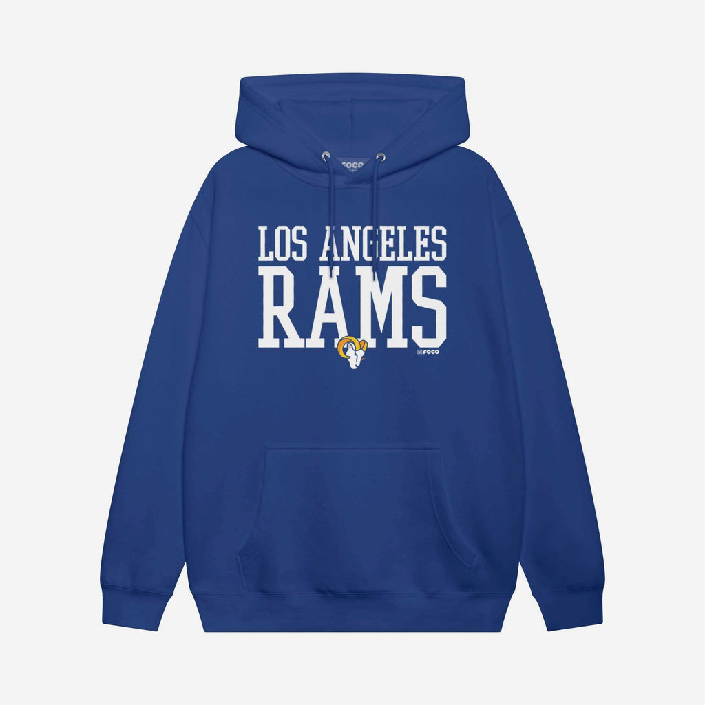Los Angeles Rams Bold Wordmark Hoodie FOCO Athletic Heather S - FOCO.com