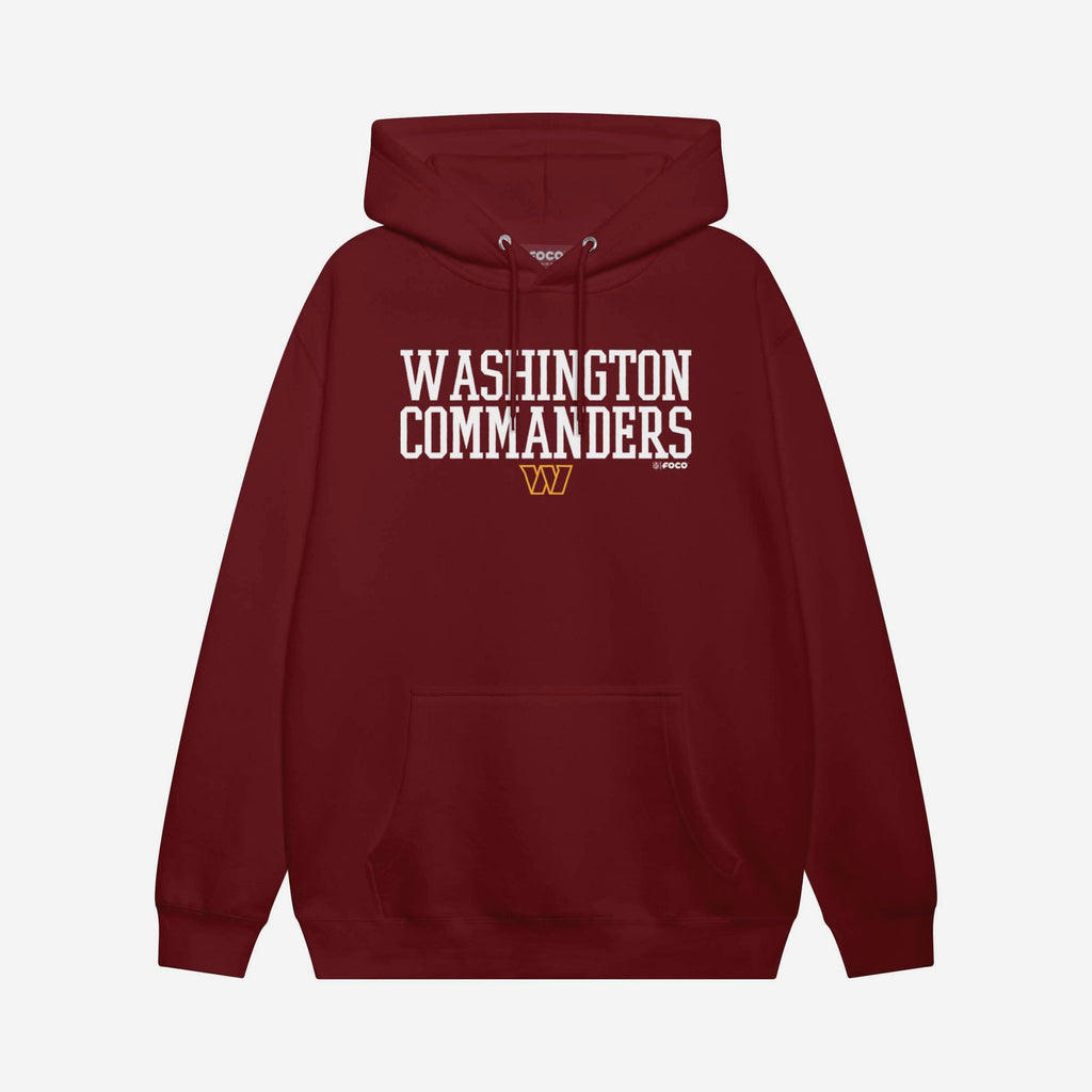 Washington Commanders Bold Wordmark Hoodie FOCO Athletic Heather S - FOCO.com