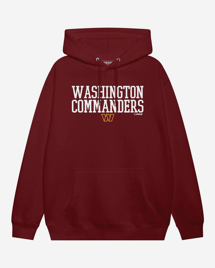 Washington Commanders Bold Wordmark Hoodie FOCO Athletic Heather S - FOCO.com
