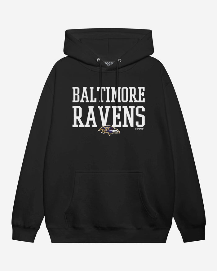 Baltimore Ravens Bold Wordmark Hoodie FOCO Athletic Heather S - FOCO.com