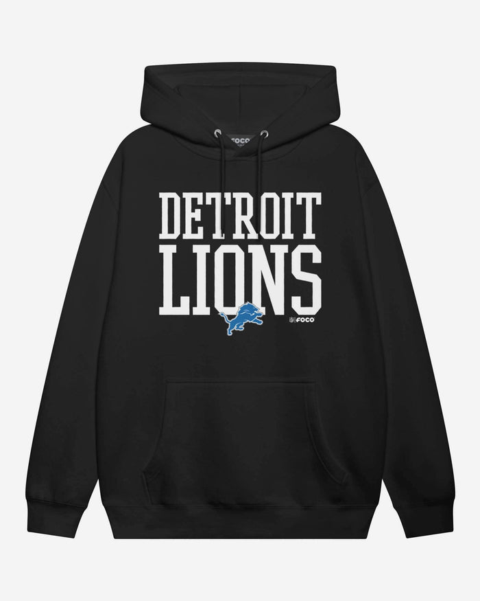 Detroit Lions Bold Wordmark Hoodie FOCO Athletic Heather S - FOCO.com