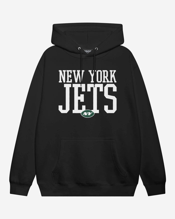 New York Jets Bold Wordmark Hoodie FOCO Athletic Heather S - FOCO.com