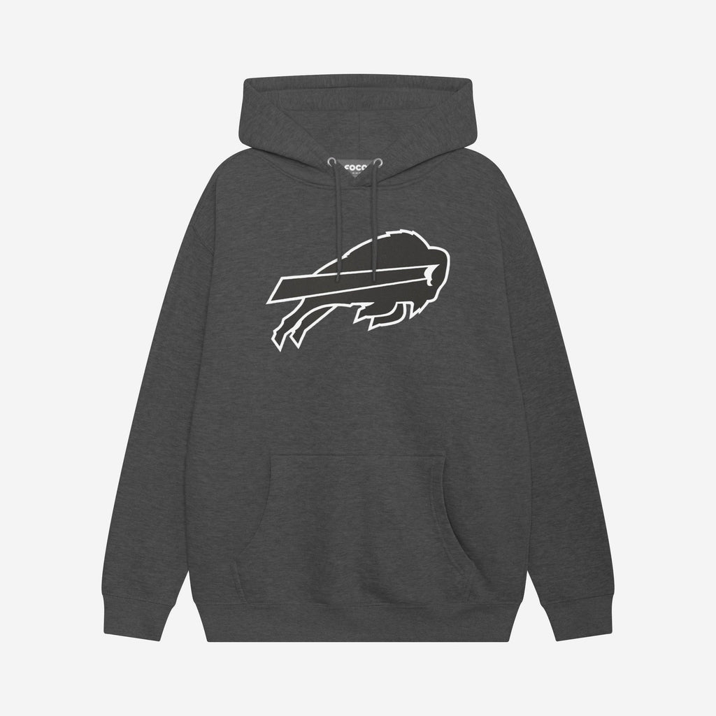 Buffalo Bills Black & White Primary Logo Hoodie FOCO S - FOCO.com