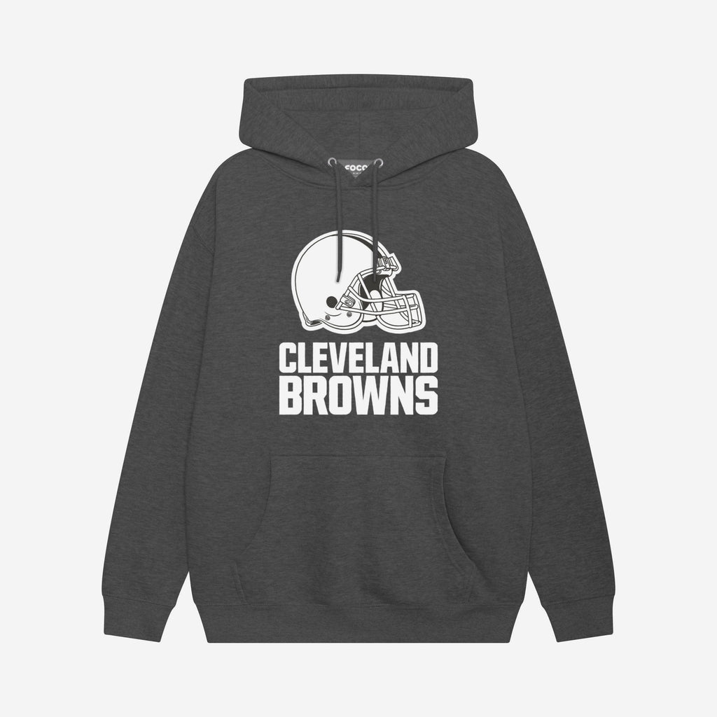 Cleveland Browns Black & White Primary Logo Hoodie FOCO S - FOCO.com