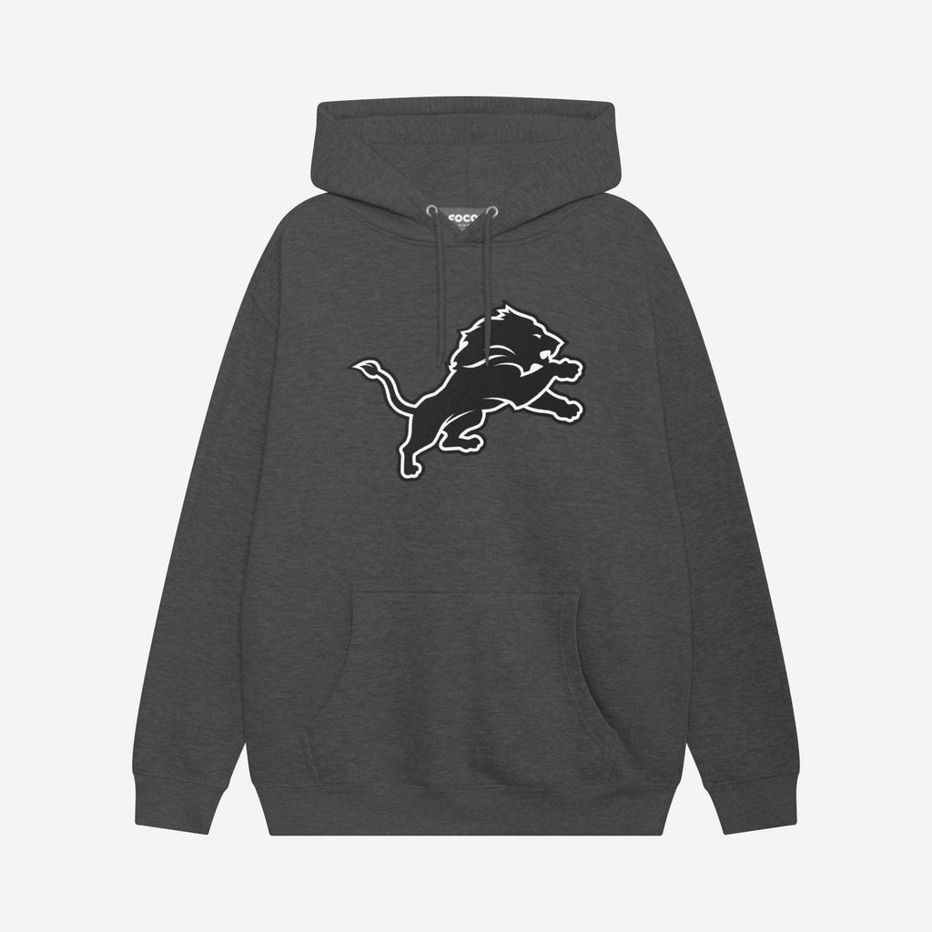 Detroit Lions Black & White Primary Logo Hoodie FOCO S - FOCO.com