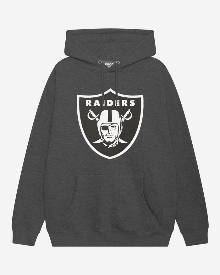 Las Vegas Raiders Black & White Primary Logo Hoodie FOCO S - FOCO.com
