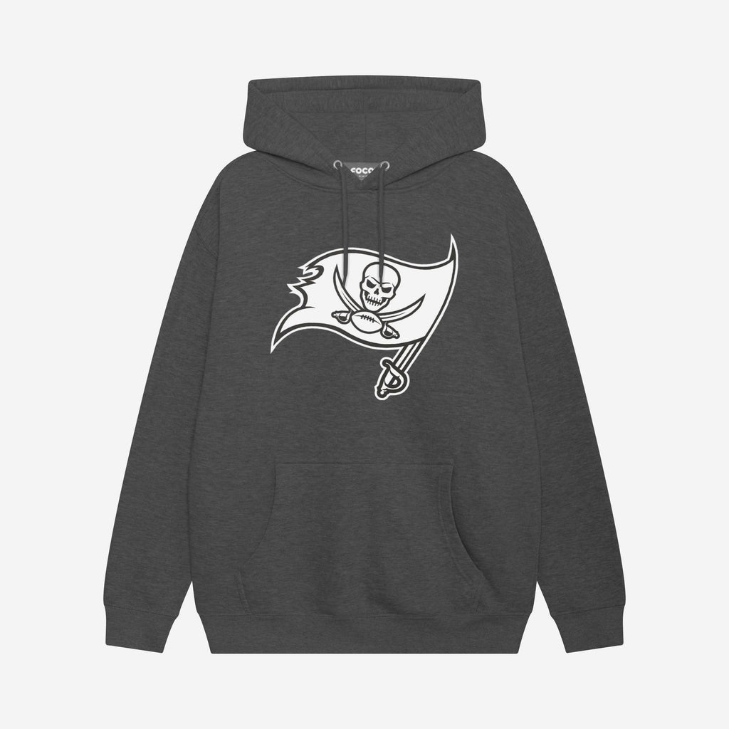 Tampa Bay Buccaneers Black & White Primary Logo Hoodie FOCO S - FOCO.com