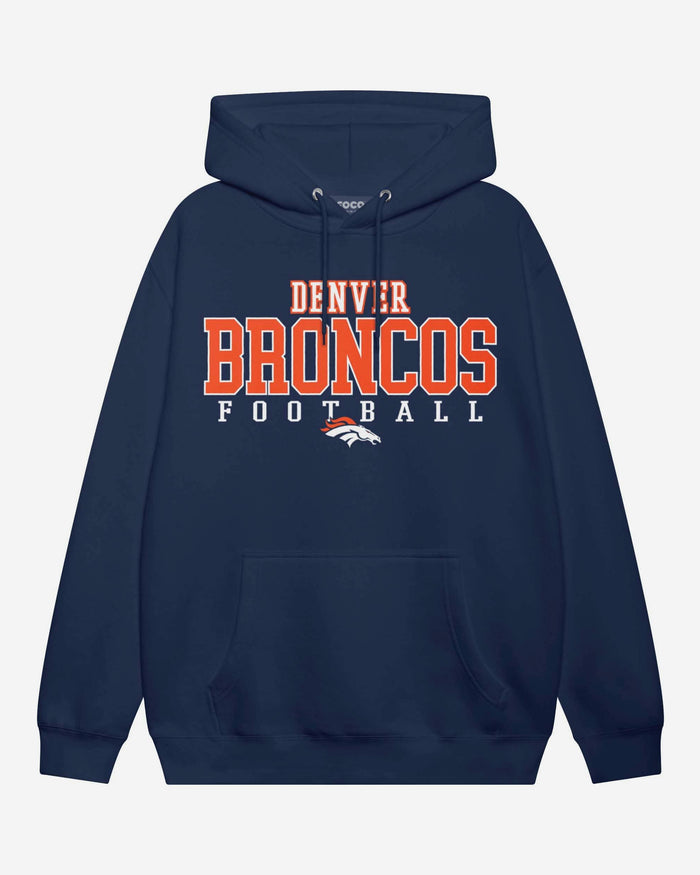Denver Broncos Football Wordmark Hoodie FOCO S - FOCO.com